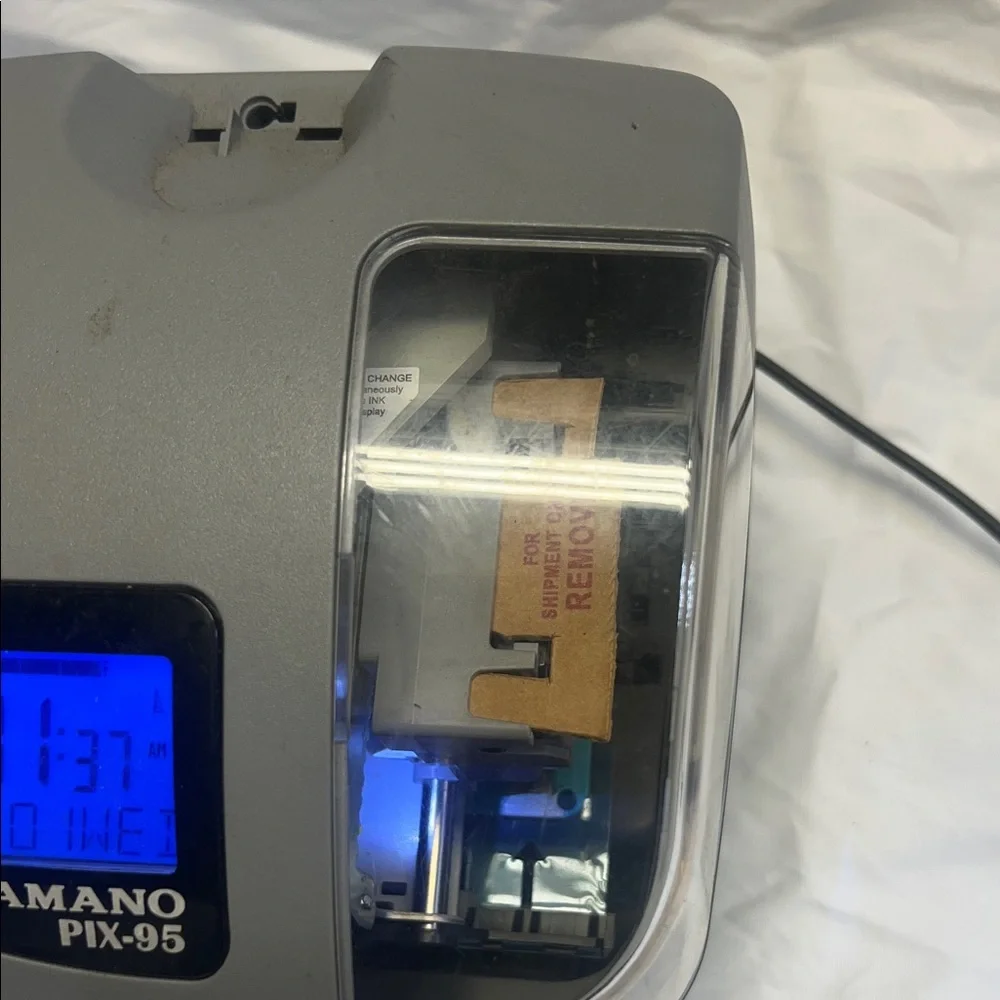Amano PIX-95 Electronic Time Clock used - Picture 3 of 4